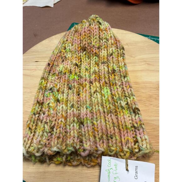 Hand Knit Merino Wool Beanie | Hand-Dyed Yarn OOAK main image 11